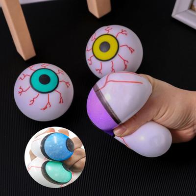 2Pcs Stress Reliever Toy Vivid Decorative TPR Eyeball Fidget Stress Toy Birthday