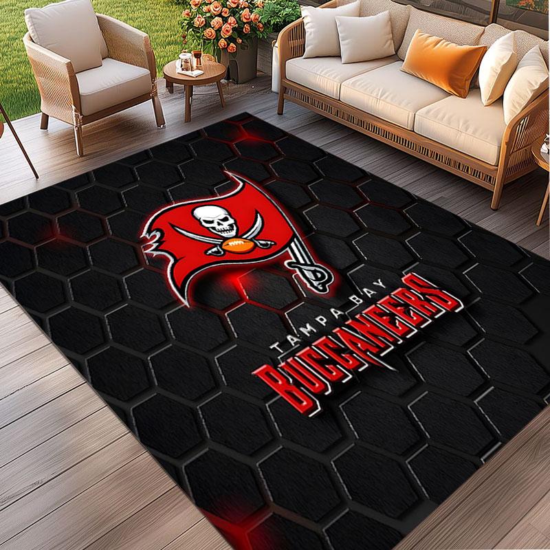 Tampa Bay Buccaneers Print Rug, Washable Floor Carpet, For Entryway Dorm Laundry Room Office Study, Home Decor Birthday Christmas Gift