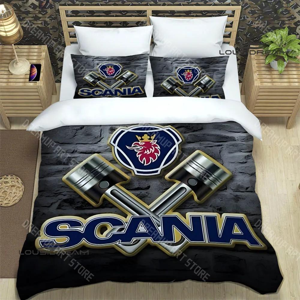 3D S-Scania Logo Printed Bedding Sets Exquisite Supplies Set Duvet Cover Bed Comforter Set Bedding Set Luxury Birthday Gift