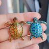 Schmuck Tier Strass Brosche Klassischer Anzug Reversnadel Geschenk Schildkrötenbroschen Schals