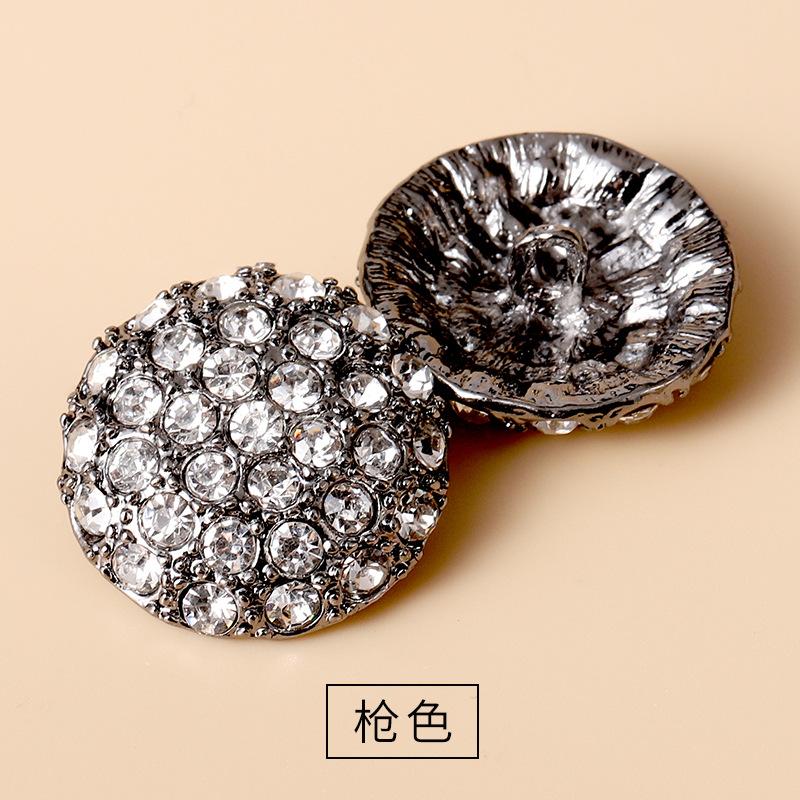 10PCS/Lot 15/23MM Trench Coat Luxry Full Rhinestone Sweater Metal Buttons Sewing Lady's Blouse Big Buttons