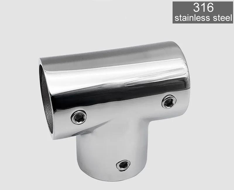316 Stainless Steel Tube Pipe Connector Super Anti-corrosion No Rust for Ocean Yacht Dock Outdoor Awning Tube Fastener