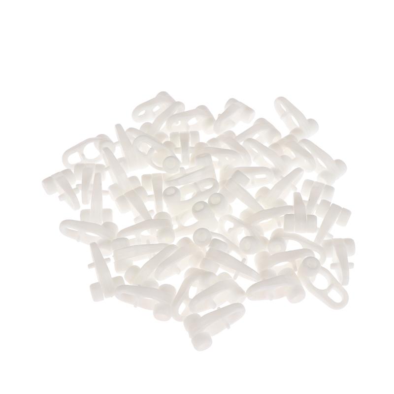 50 Stück Leichte Gardinenschienen-Gleitradhaken Typ Universal Gerade Schiene Gebogene Schiene Schieber Gardinenhakenring