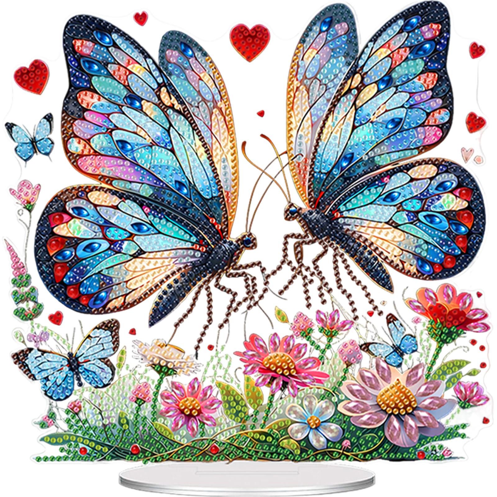 

Acrylic 2D Flat DIY 5D DIY Diamond Art Tabletop Decorations Diamond Painting Desktop Decorations for Home Office Desktop Decor