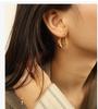 Elegant Geometric Luxury Jewelry: Niche C Circle Stud & Hoop Earrings for Women