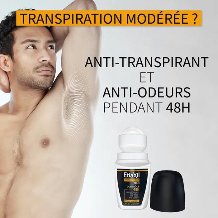 Etiaxil déodorant men anti-transpirant contrôle 48h 150ml