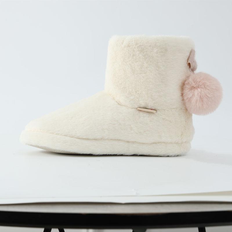 Goosecret Women Winter Warm Cotton Boots Winter Short Furry Cotton Boot New Fur Ankle Soft Flat Boot Lined Ankle Warm Snow Boots