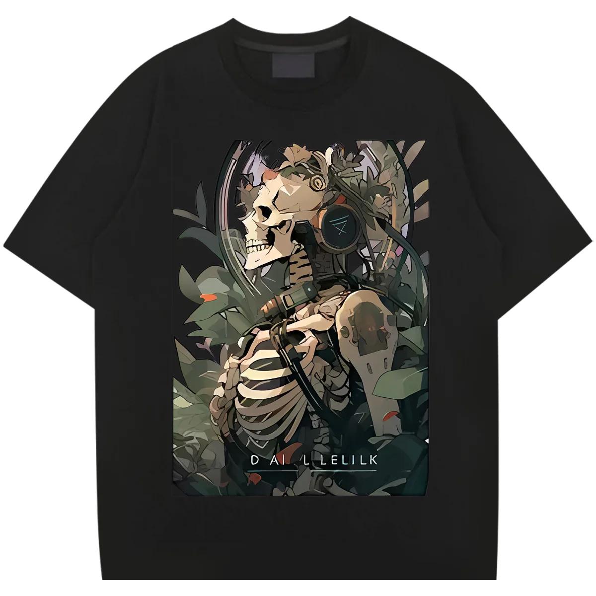 

Мужская футболка оверсайз свободного кроя в хип-хоп эстетике с круглым вырезом, футболка Новинка 2024 Лето Горячая Распродажа XXL Быстросохнущая футболка XXXXXL чёрный