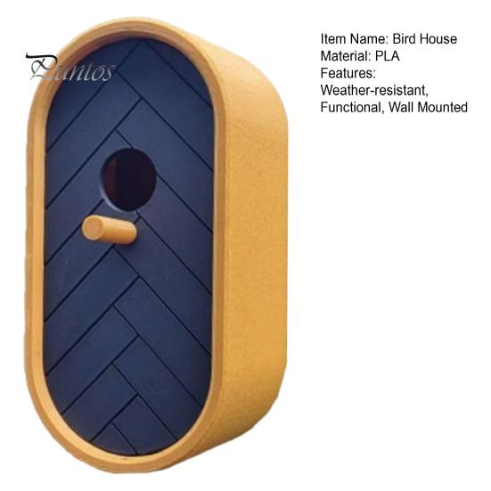 3D tištěná ptačí budka, nástěnná, budka pro divoké ptáky, venkovní dekorativní zahradní ptačí budka pro malé ptáky, kolibříky, střízlíky, pěnkavy
