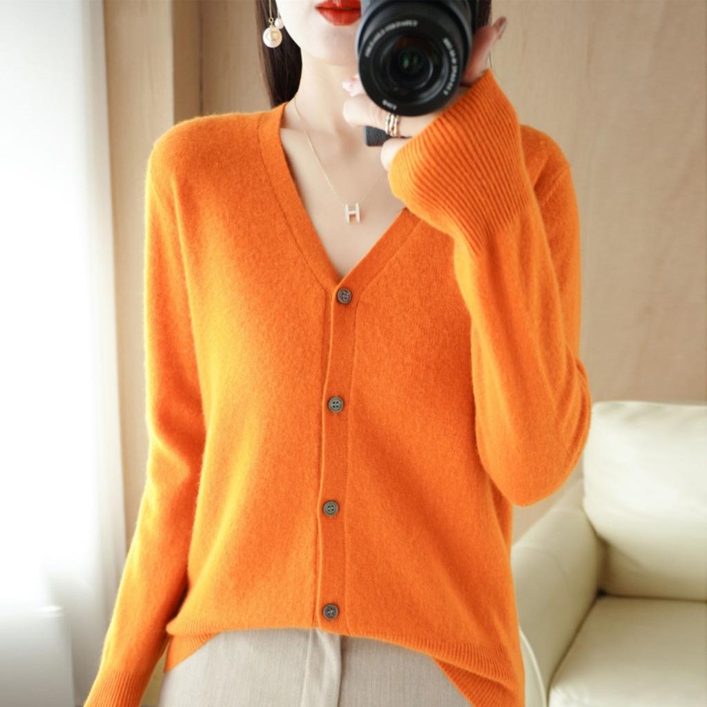 Autumn and Winter Cardigans, Women's Loose Plus Size Knitwear, Women's Tops, Long Sleeved Women's Sweaters