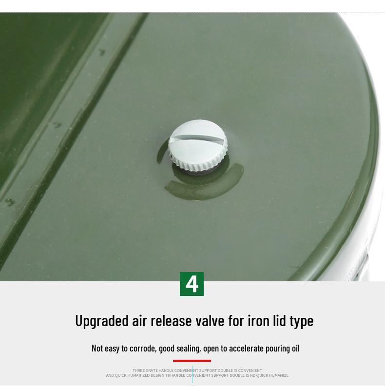 Tinplate Metal Gasoline Can 10L/20L/30L Square Fuel Tank Iron Drum for Car Diesel