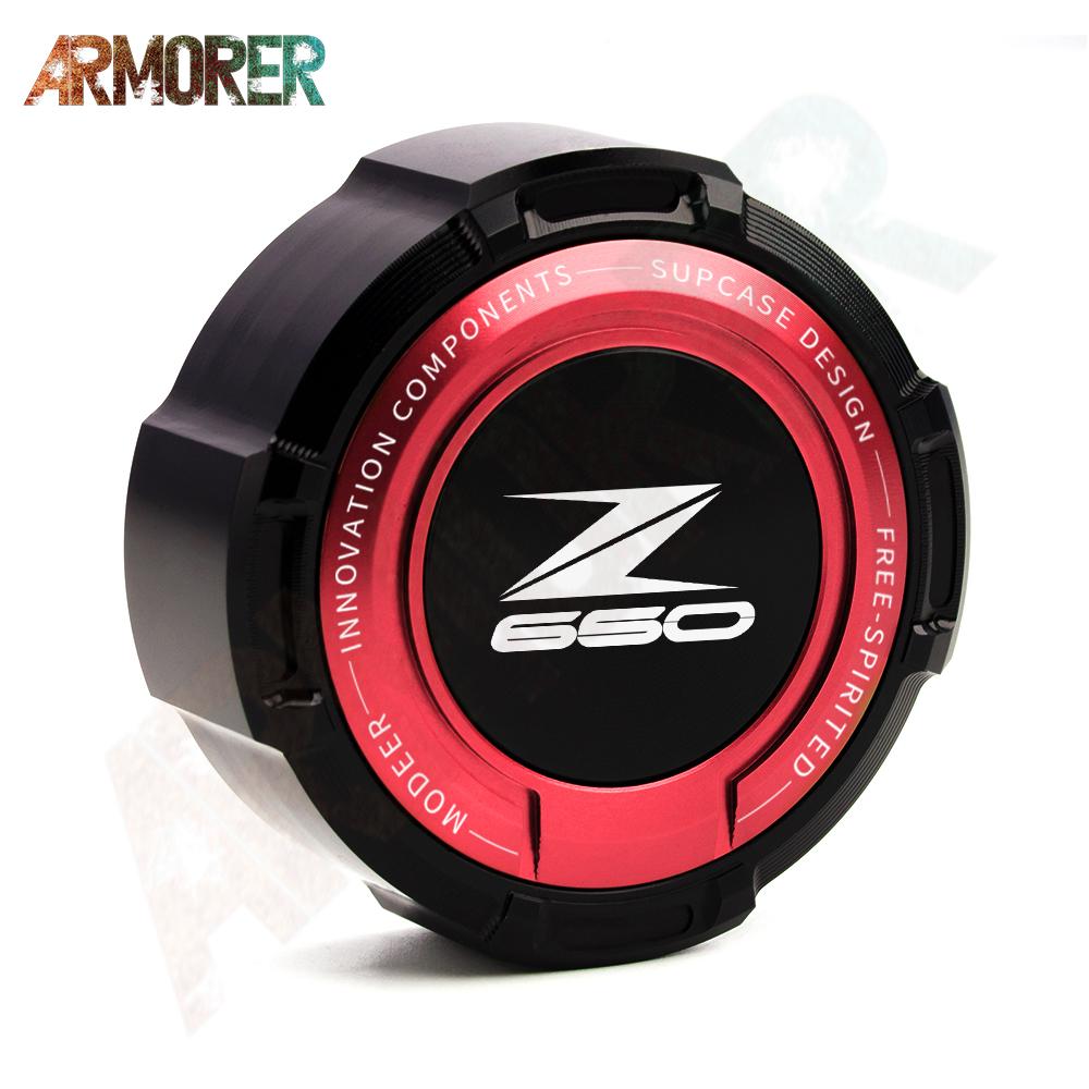 For KAWASAKI Z 650 750 900 1000 Z650 Z750 Z900 Z1000 Motorcycle CNC Aluminum Rear Brake Clutch Fluid Reservoir Cover