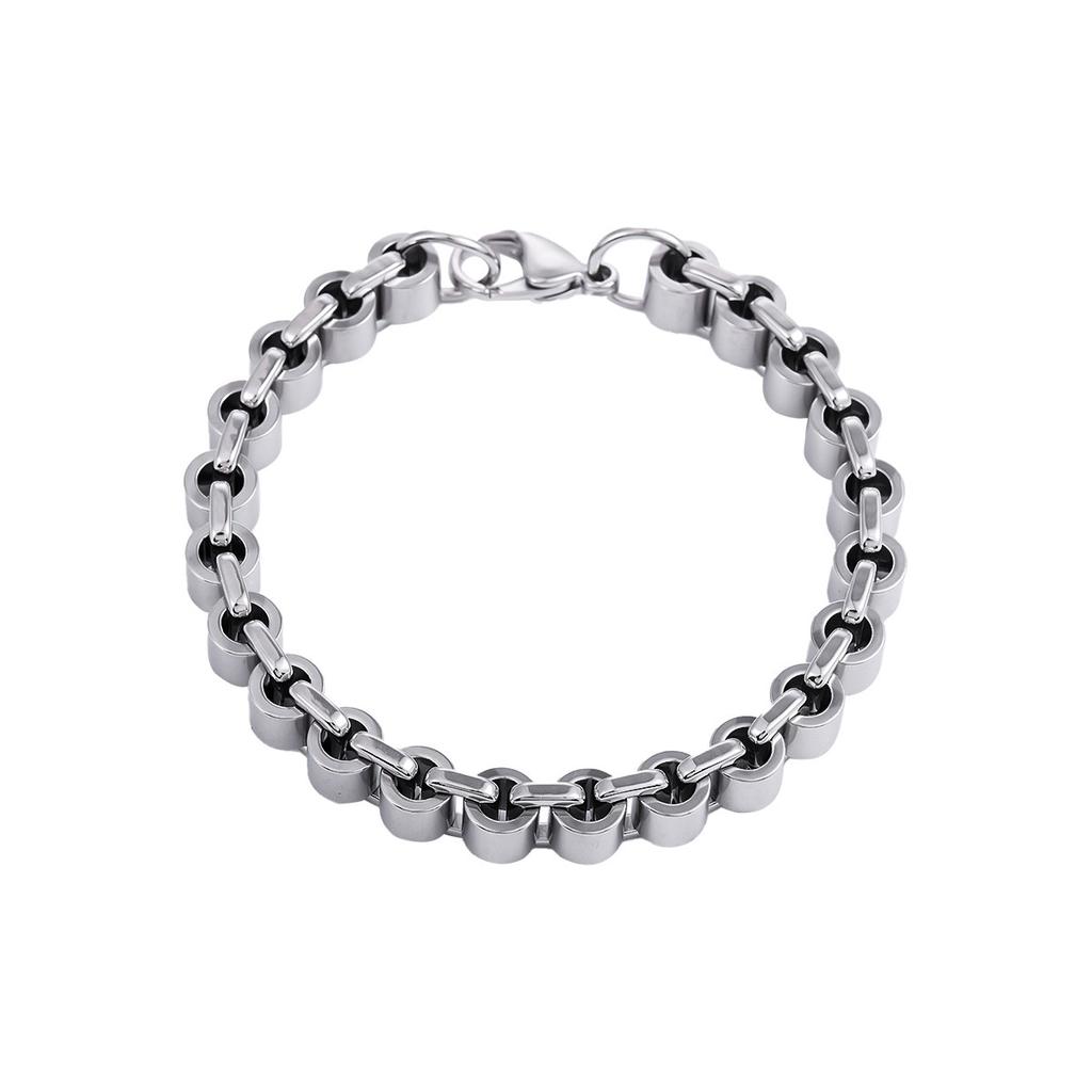 1Pcs Men's stainless steel twisted bracelet, hip-hop punk stainless steel  accessory
