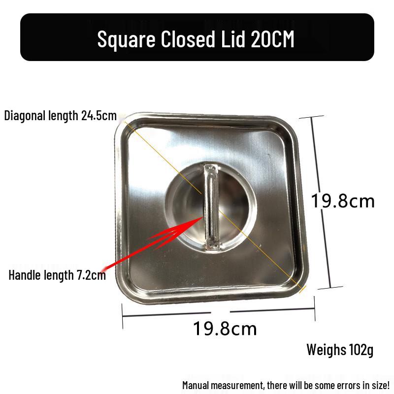 Commercial Stainless Steel Square Condiment Bowls & Lids
