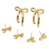 Elegance Trio: Women's Light Luxury Bow Earrings Set