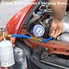 Set profesional furtun de încărcare R134A cu manometru, cuplă rapidă și adaptoare pentru service eficient al aerului condiționat