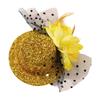 20s Theme Party Mesh Fascinator Hat Hair Clip with Flower Clipon Hat Masquerades Cocktail Party Dressingup Accessories