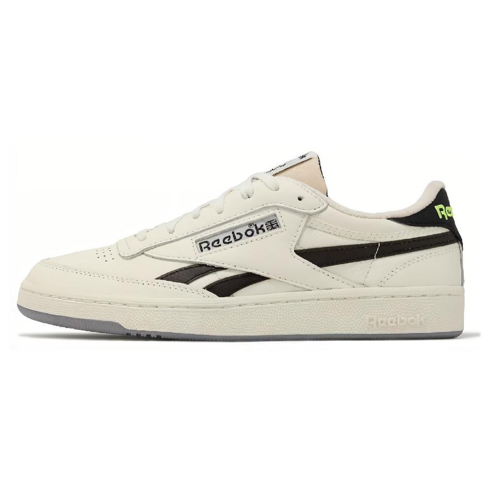 Reebok Club C Revenge Vintage Chalk Black Acid Yellow Unisex Sneakers Cream Core-Black 100074206