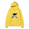 Anime One Piece Roronoa Zoro Hoodie, Pirate Logo Front Print Pullover Sweatshirt Long Sleeve Streetwear for Men Women
