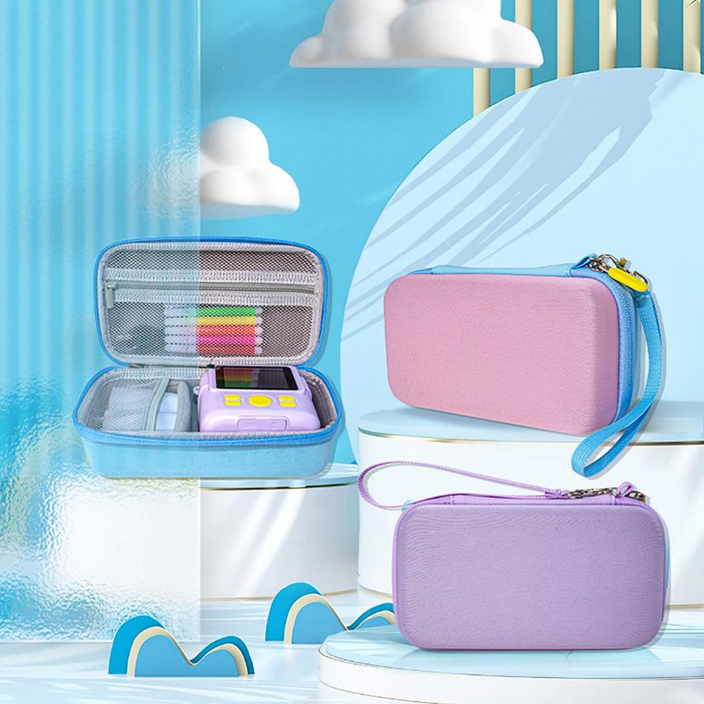 Kids Camera Case EVA Instant Print Camera Carrying Case Shockproof Protective Travel Case with Mesh Pocket Portable Storage Bag