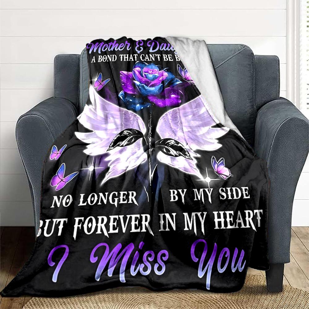 1pc Mother Daughter Bond Blanket, Lightweight Flannel Throw For Sofa, Bed, Travel, Camping, Livingroom, Office, Couch, Chair
