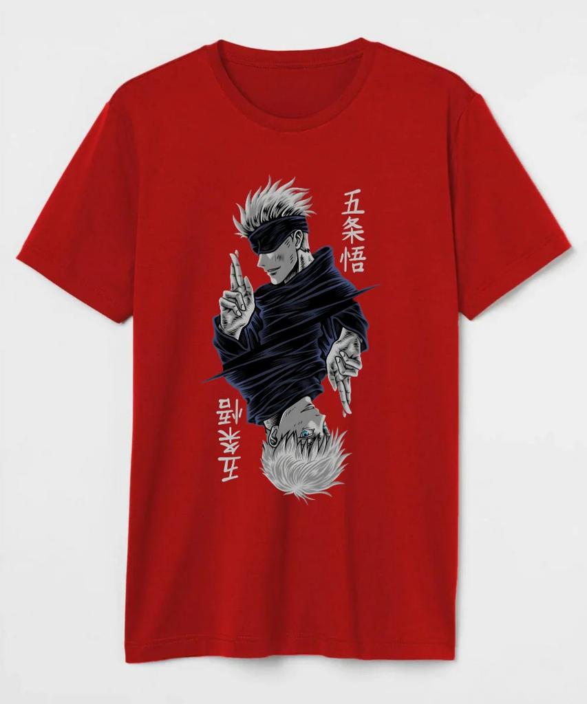 Jujutsu Kaisen Satoru Gojo Anime Printed White T-shirt Summer Men’s Short Sleeve Cotton Streetwear Casual Wear for Cosplay