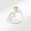 Creative Open Sunflower Ring For Women Personality Stress Relief Daisy Finger Ring Fashion Jewelry