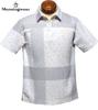 Munsingwear MGMVJA05 Short Sleeve Panel NV00 Equivalent to Japanese Size L Men's Shirt, Print, Sweat-Wicking, Quick-Drying, Moisture-Wicking,