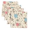 4PCS 40x40CM Floral Printed Cloth Napkins Japanese Style Dinner Dish Towel Wedding Restaurant Bar Table Mat Serviette De Table