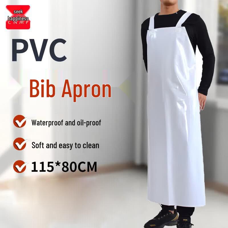 MOUFU Heavy-Duty PVC Waterproof Shoulder Strap Apron