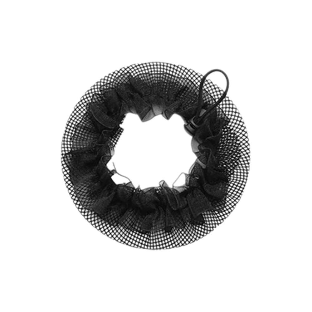 

Элегантный чехол для волос эластичный кружевной рабочий головной убор для женщин и девочек аксессуары для волос L-10cm чёрный