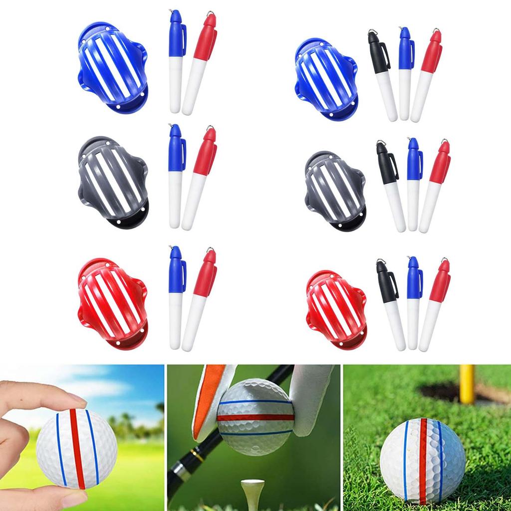 Golf Ball Alignment Tool Liner 3 Straight Marking Stencils with