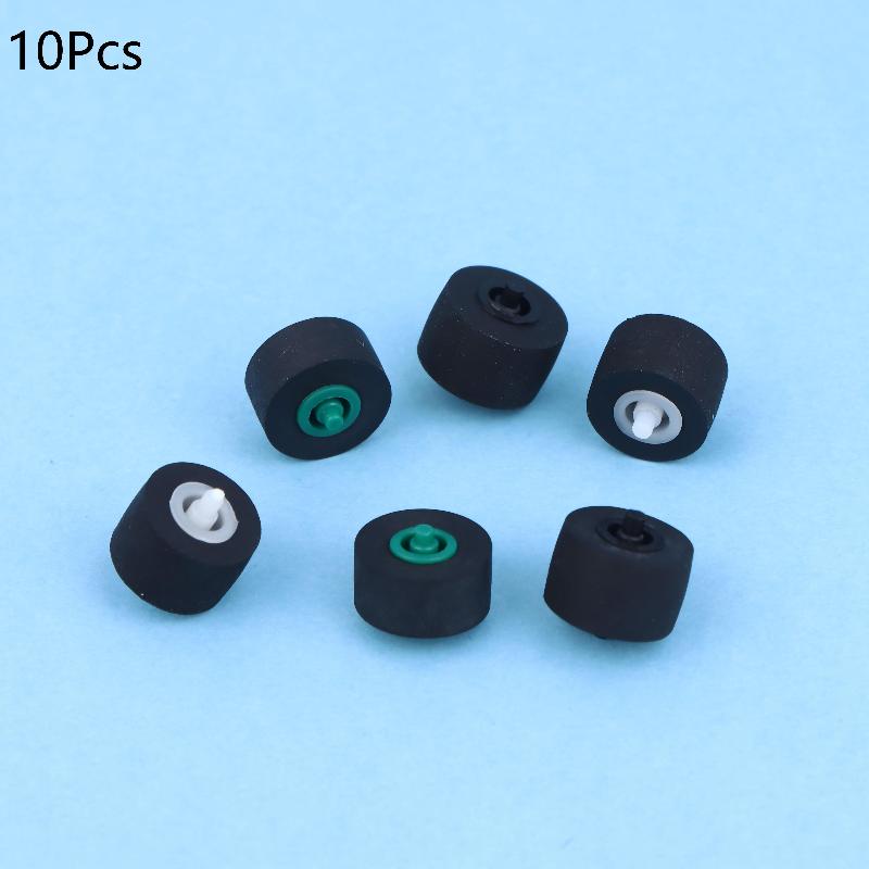10 Stück 10x6x1,5x10mm Kassettenradio-Mechanismus Druckrollenrad mit Welle für Tonbandgerät Kassettenplayer Audiozubehör