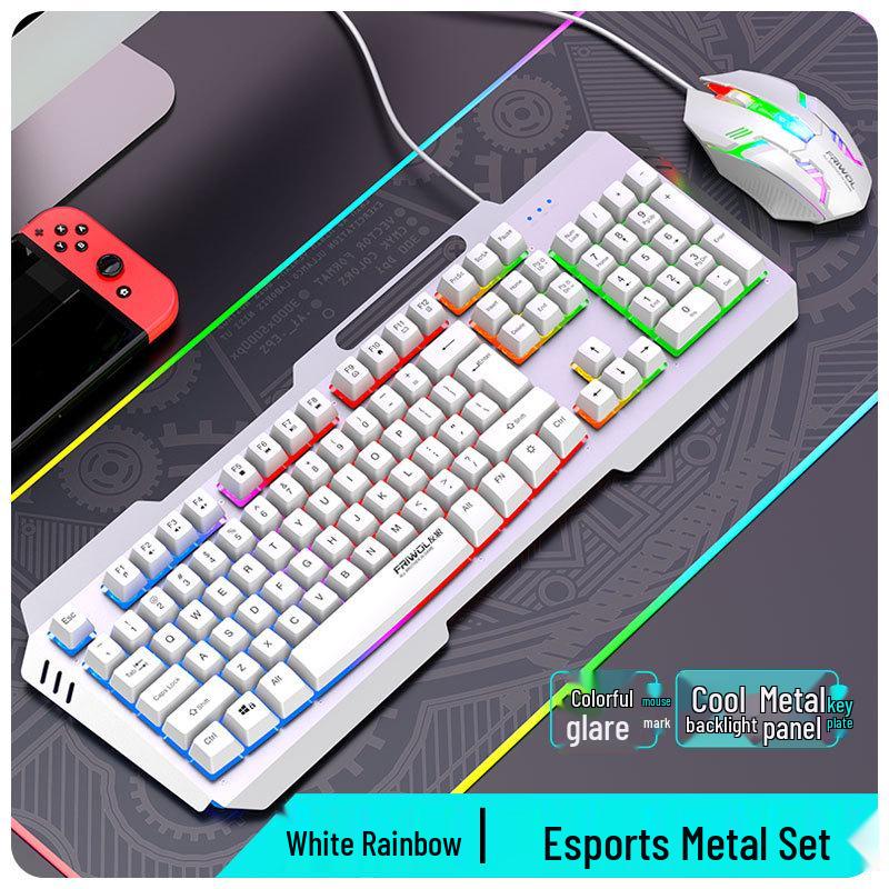 מקלדת גיימינג Youlang DS600 E-sports עם 19 מקשים נגד Ghosting ותאורה, למחשב שולחני ולמחשב נייד, כוללת עכבר.
