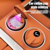 New Car Ashtray Creative Coffee Cup Style Car Ashtray with Lid 7 Color LED Light Metal Lining & ABS Shell Garbage Storage Cup