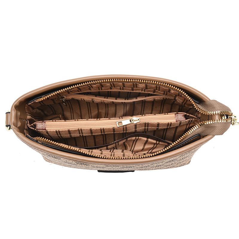 Bag women's 2025 new high-end women's shoulder messenger bag pu fashion small square bag dumpling bag women's bag