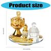 Ensemble Porte-Encens Brûleurs Style Arabe Coupe-Vent avec Pot pour Espace de Méditation Diffuseur Parfums d'Ambiance Accessoires