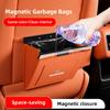 rlbn5 Car Leather Garbage Bag Magnetic Adsorption Seat Back Hanging Storage Bag For Honda Civic FIT CRV Accord Jazz HRV Vezel CRZ CRX