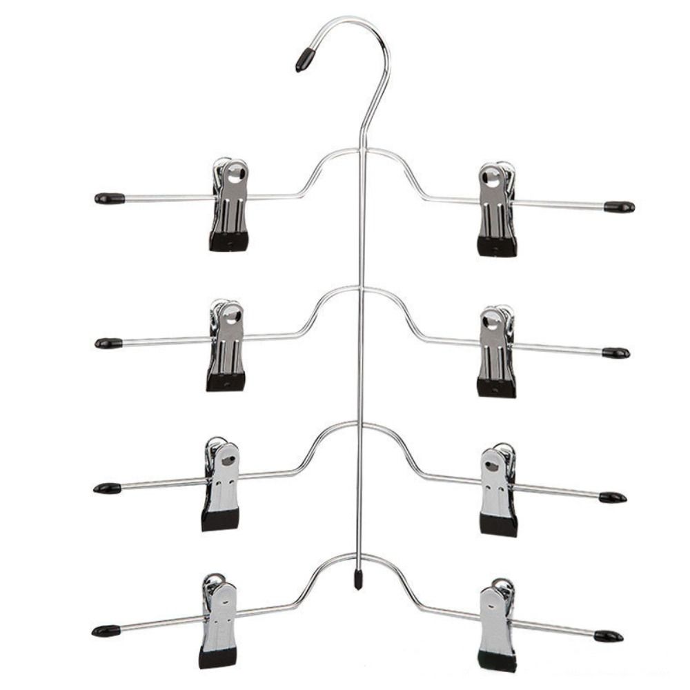 

Stainless Steel Skirt Pants Hanger Rack MultiFunctional Clothing Storage Home чорний