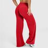 Women's High-Waist Flare Loose-Fit Straight Yoga Pants For Outdoor Sports