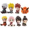 In Stock 8pcs/set Anime Figure Naruto Shippuden Hinata Sasuke Itachi Kakashi Gaara Action Figure Q Version PVC Figures Toys Gift