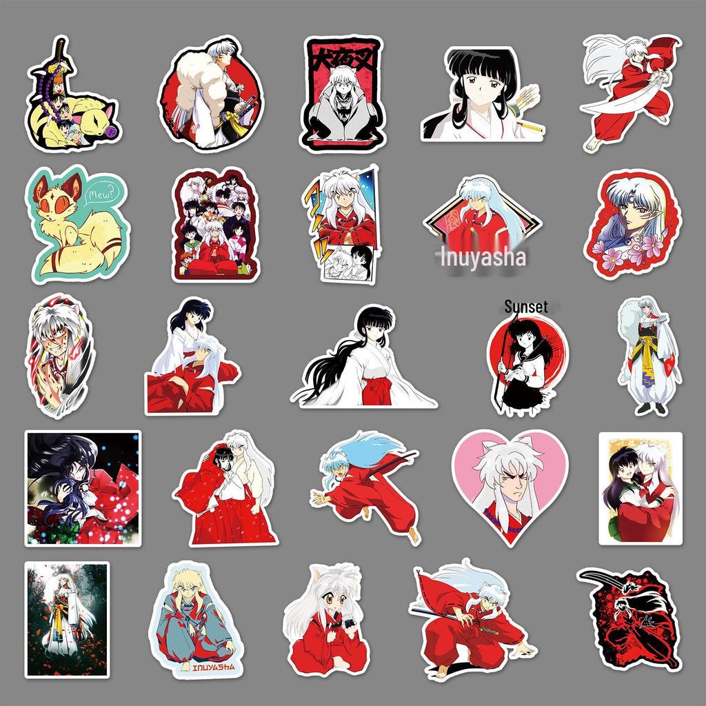 50PCS Inuyasha Anime Stickers for Laptop, Skateboard, Car, and Luggage