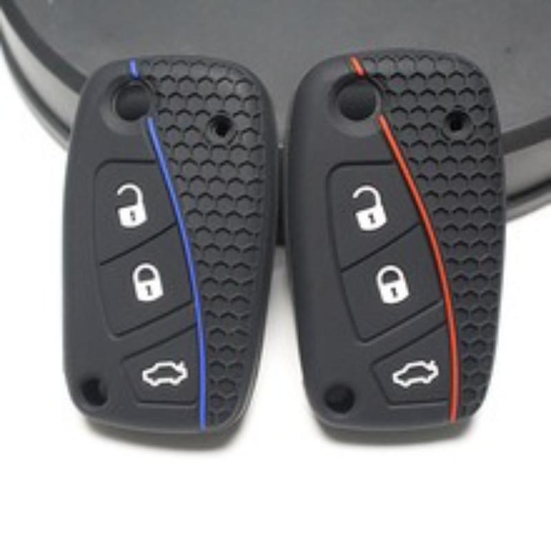 Car Silicone Key Cover Case Shell Holder Remote Key for Fiat Stilo Grande Punto Bravo Linea Idea Panda 500 Accessories