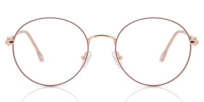Full Rim Round Pink Gold Smartbuy Collection Grosmorne L120d Fashion Unisex Eyeglasses