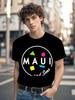 Maui And Sons Tshirt - Black with Bold MAUI and Sons Text