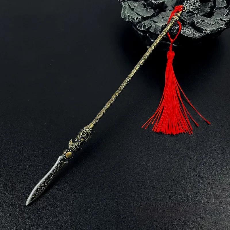 Retro Chinese Cosplay Fake Sword, Mini Katana Weapon, Decoration Swords Prop, Metal Miniature Toy Knifes