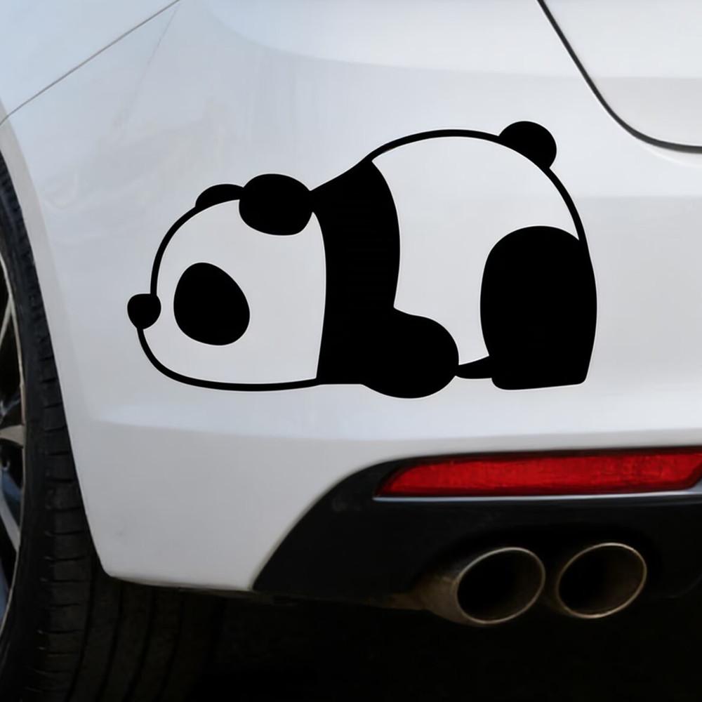2pcs Cute Panda Vinyl Car Stickers Waterproof Decals for SUV RV Truck Travel Camping Creative Auto Decor Accessories