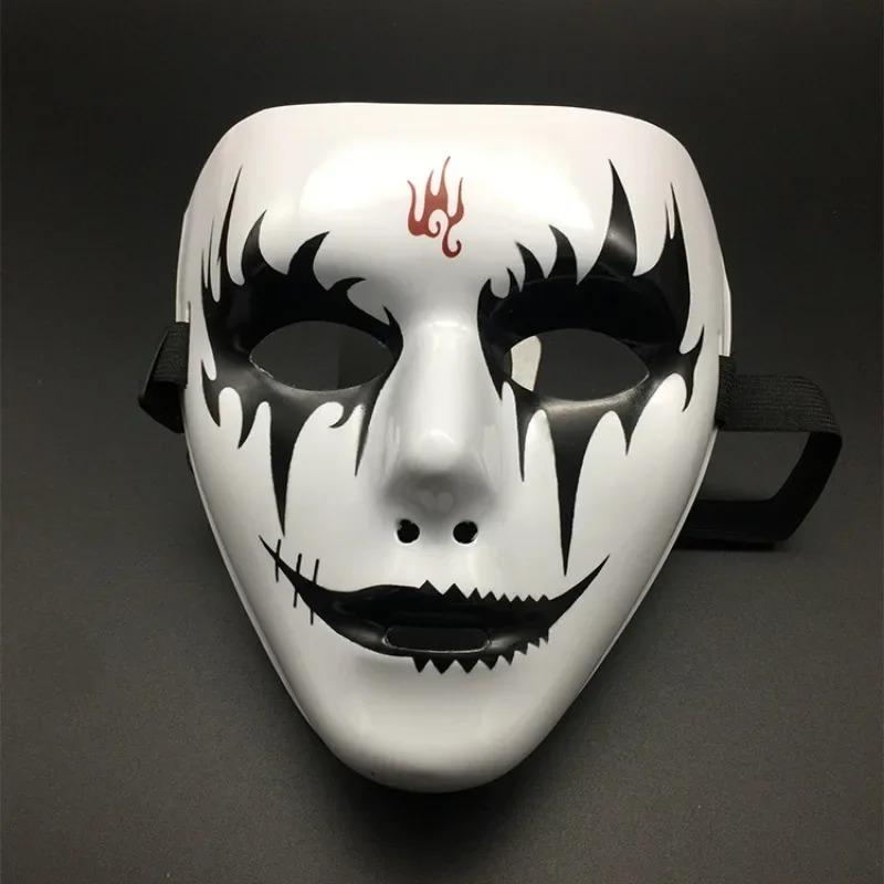 Halloween Masquerade Prop Dance Performance: A Full Face with Hand-painted White Clowns