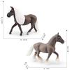 Simulated Forest Animal Steed Model Spotted Mare Black Forest Horse Pint Stallion Tabletop Static Ornament