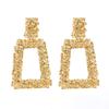 European and American Exaggerated Geometric Earrings, Personalized Relief Long Heavy Metal Earrings Are Hot-selling.